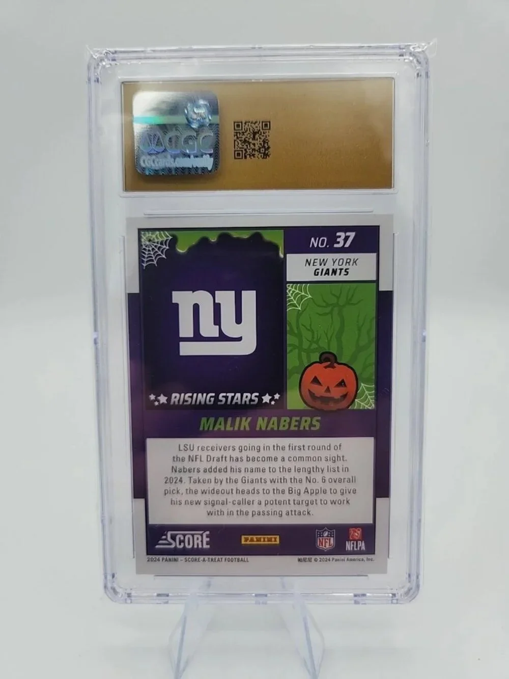 2024 Panini Score A Treat Rising Stars Bats #37 Malik Nabers CGC 10 Pristine